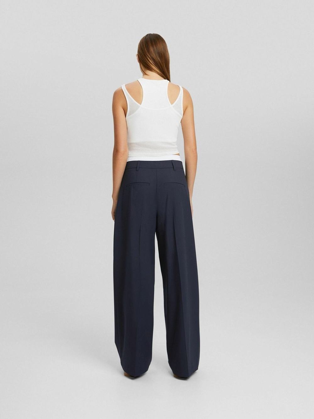 NWT Bershka Navy Wide-Leg Tailored
Trousers - Picture 3 of 11